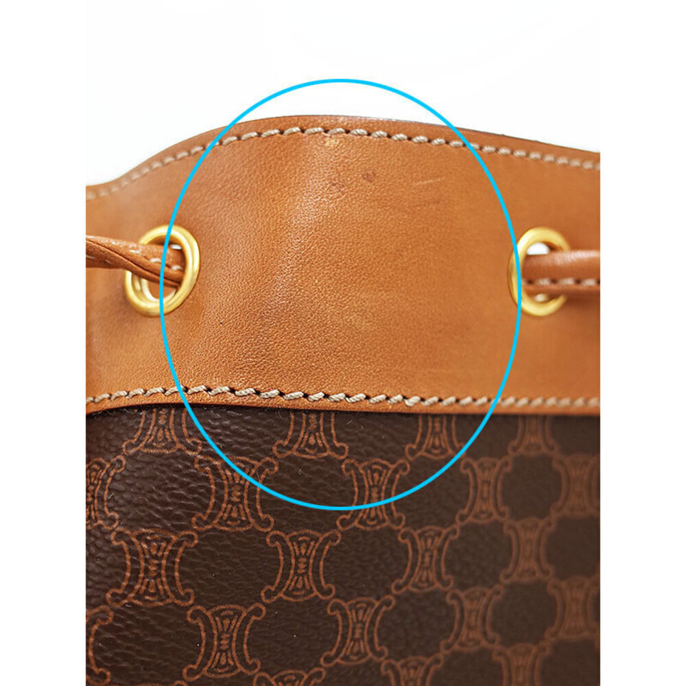 Celine Shoulder Drawstring Bag Macadam - Picture 4 of 9